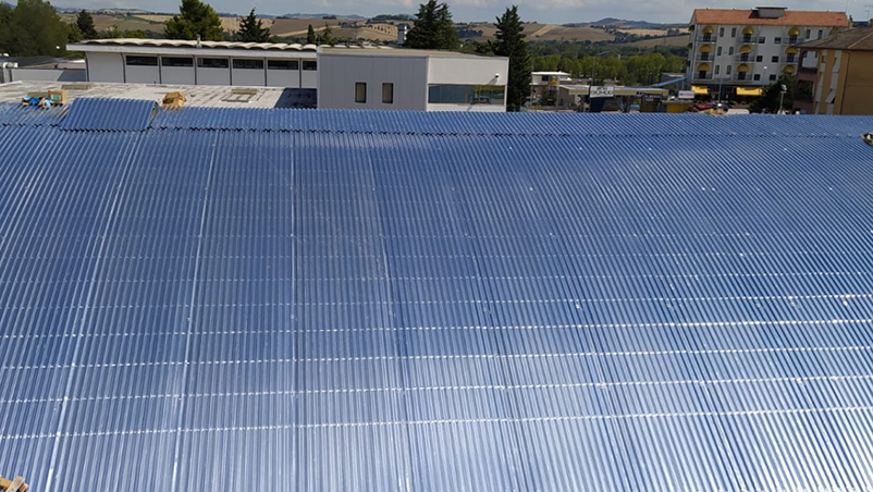 Copertura in lamiera grecata colore classico